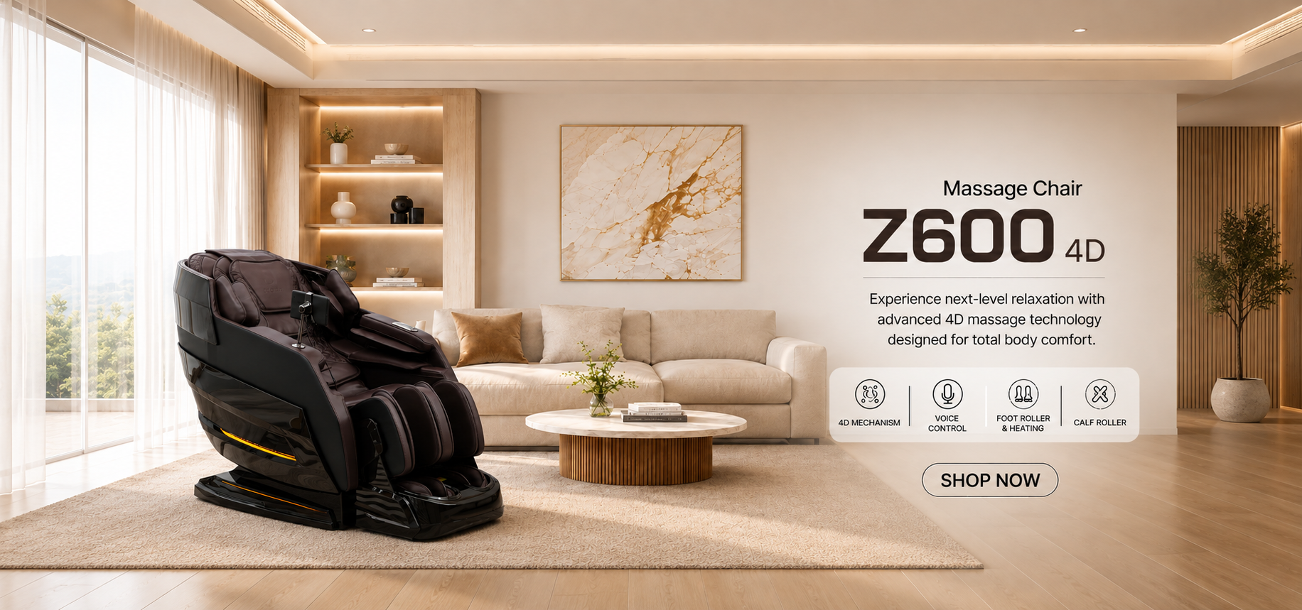 Dotast Z600 massage chair banner